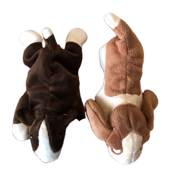 Ty Beanie Babies Dog Bundle "Bruno" Bull Terrier "Tracker" Basset Hound RETIRED - Picture 7 of 11
